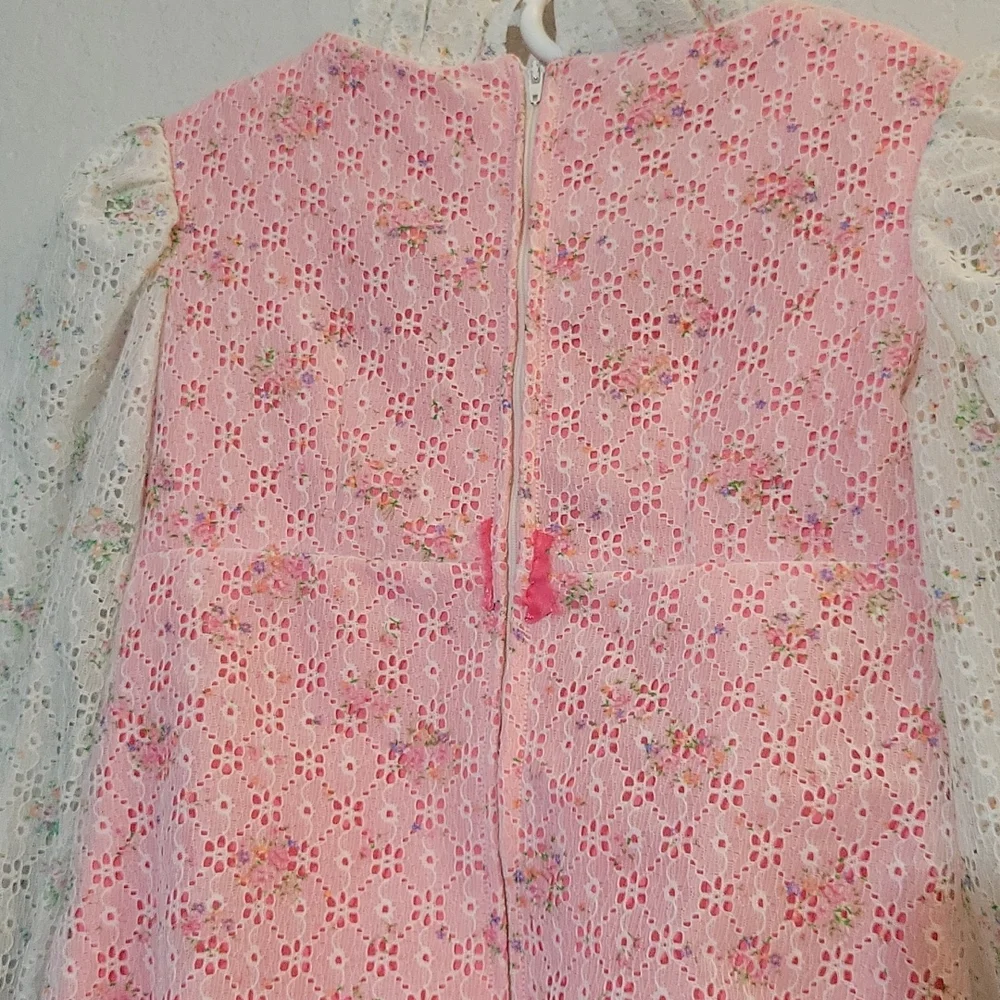 VINTAGE Handmade 70s Layered Dress Child's 10